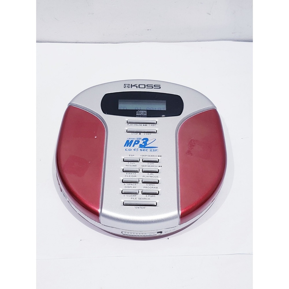 Vintage 2001 KOSS portable CD player model CDP3001-5 series - Tested & Working